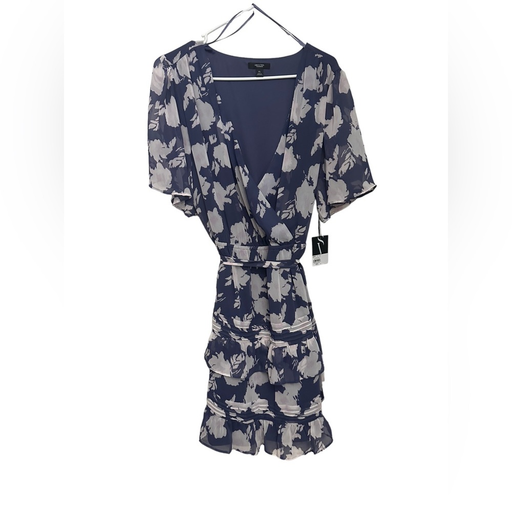 Vera Wang Wrap dress spring purple elegant womens dress size XL